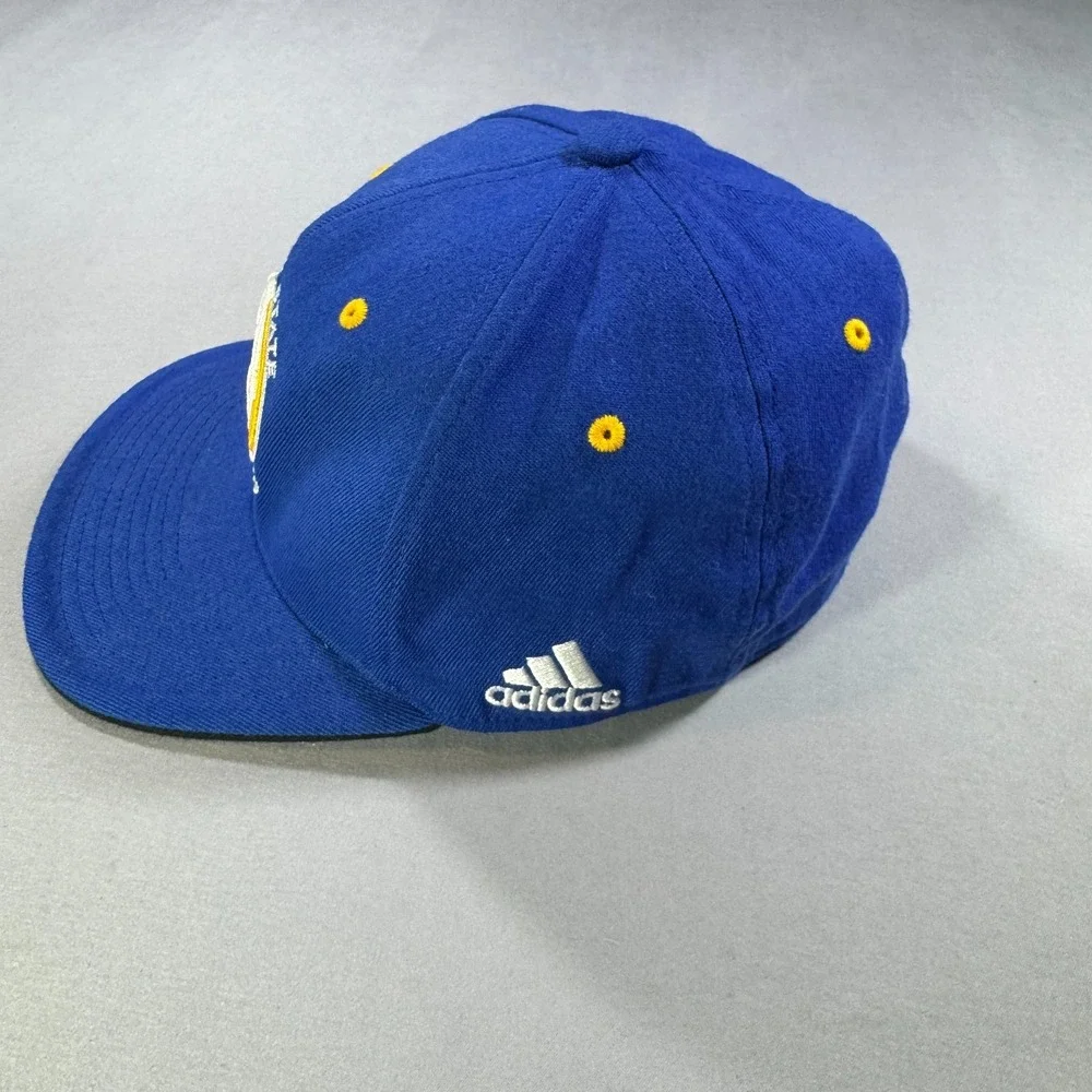 Adidas Golden State Warriors NBA Draft Cap Hat Blue S/M Flexfit Climalite Logo